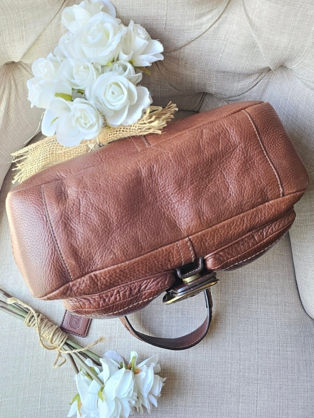 Coach Legacy Bleeker Woven Leather Sachel Handbag ( Brown ) # 12364 - Picture 7 of 15